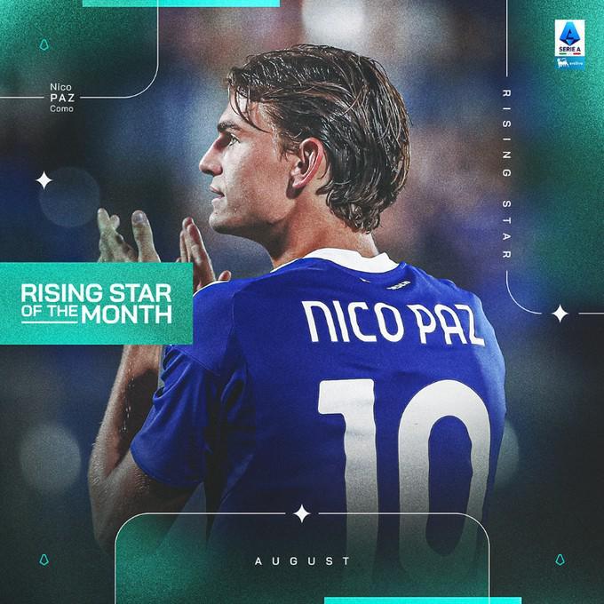 开云体育线上-2场比赛1球1助，尼科-帕斯当选意甲8月最佳U23球员