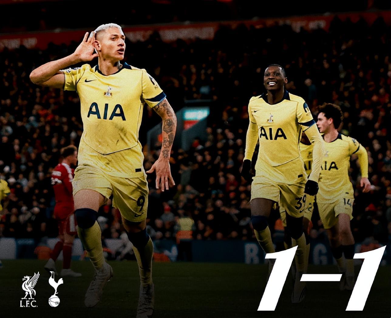 开云体育线上-利物浦1比1热刺送温暖，萨拉赫替补出战，里沙利松艳压对手核心